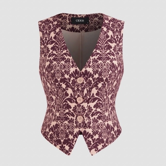 Cider Jackets & Blazers - Cider small burgundy vest NWT #80